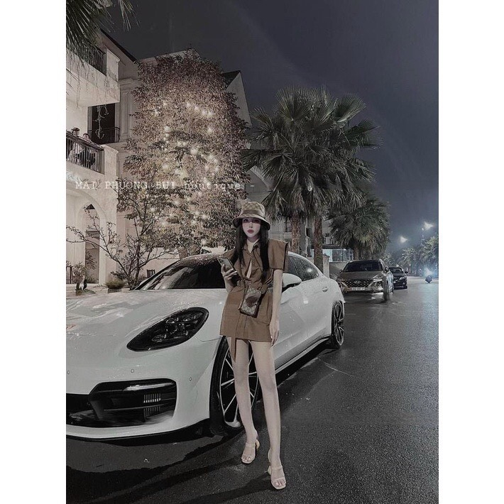 Set Váy Nữ EVANIA Set Váy Tiểu Thư Rút Dây Hai Màu Be, Nâu Phong Cách Hàn Quốc Chất Kaki Trơn - Mã B688