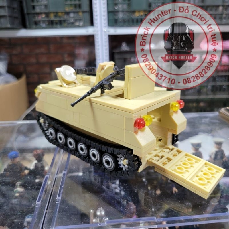 Us army military mô hình lắp ráp xe thiết giáp m 113 Armored vehicle màu vàng cát của quân đội Mỹ