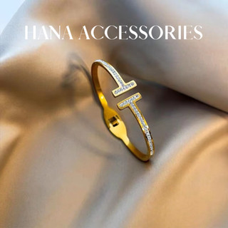 Vòng tay hở bằng thép titan |vt11| hana accessories