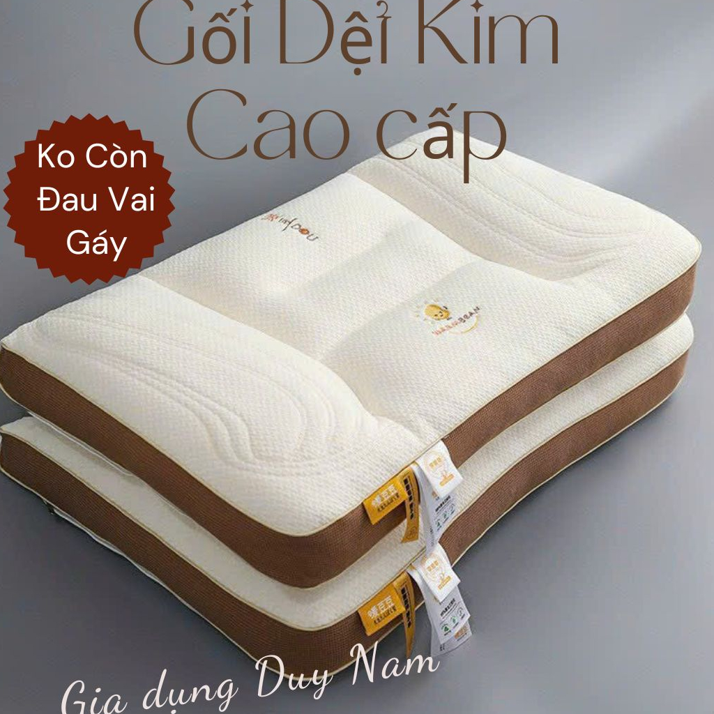 Gối Dệt Kim Flower Pillow Deep Sleep Hỗ Trợ Người Đau Vai Gáy