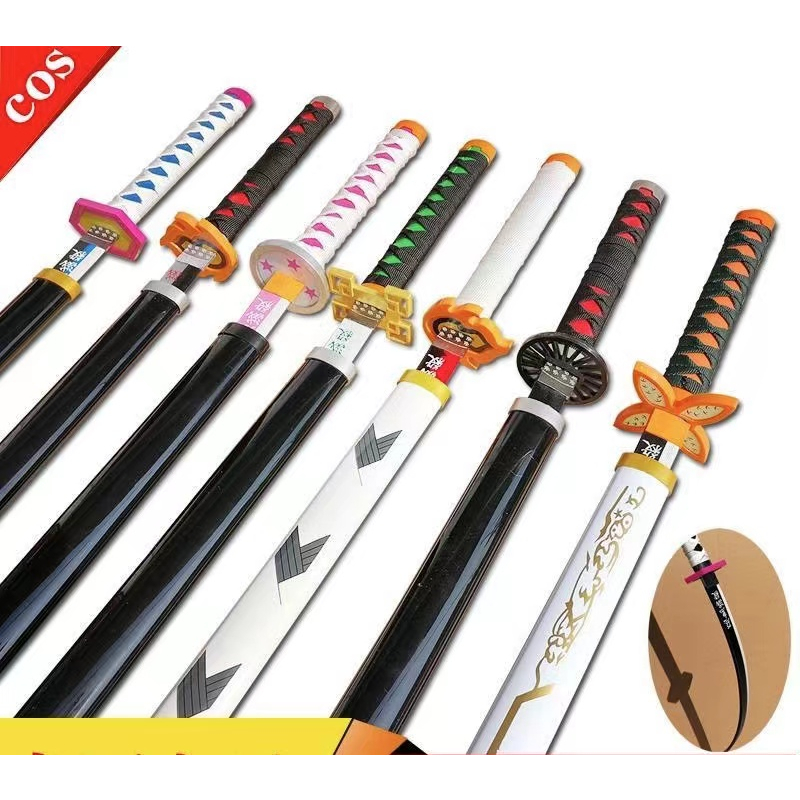 ( Lưỡi Gỗ Dài 1 Mét ) Đạo cụ Cosplay mô hình kiếm gỗ katana, zenitsu,kimetsu no yaiba, zoro roronoa onepiece