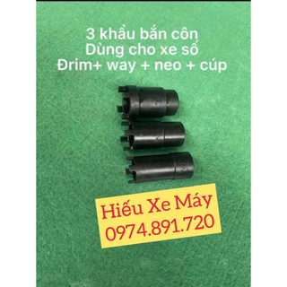 Bộ 3 khẩu bắn côn xe số wave/ Dream/ Neo bảo hành trọn đời