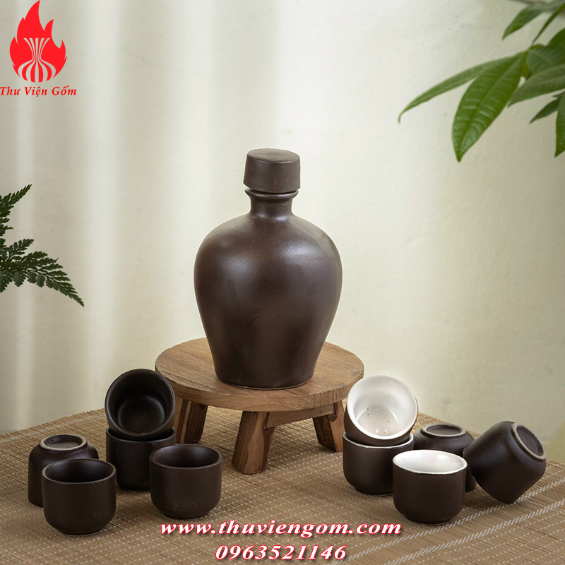 Nậm rượu gốm sứ chuẩn Bát Tràng