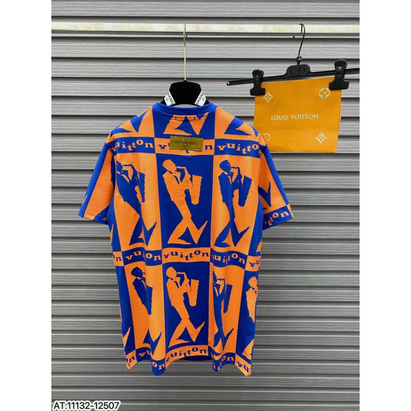 ÁO thun nam LV cổ tròn họa tiết tay ngắn phong cách trẻ trung chuẩn from
