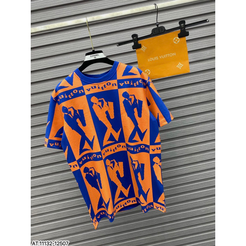 ÁO thun nam LV cổ tròn họa tiết tay ngắn phong cách trẻ trung chuẩn from