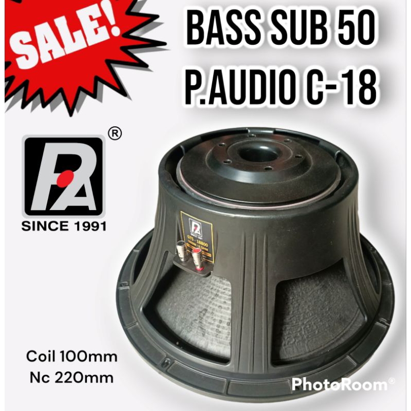 Loa Sub Bass 50 P-audio C-18 từ 220 coil 100 , 2 lớp nhện loa