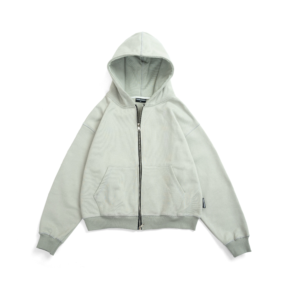 Áo Hoodie Young Green Boxy Zip