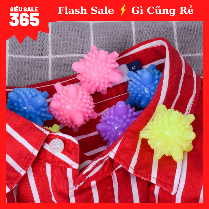 COMBO 10 Bóng Giặt Quần Áo Cầu Gai Thông Minh Hỗ Trợ Giảm Nhăn Là Thẳng Cho Máy Giặt