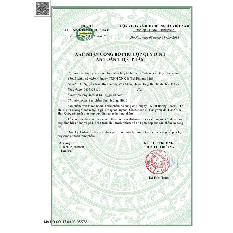 Sữa Hikid Vani, Dê