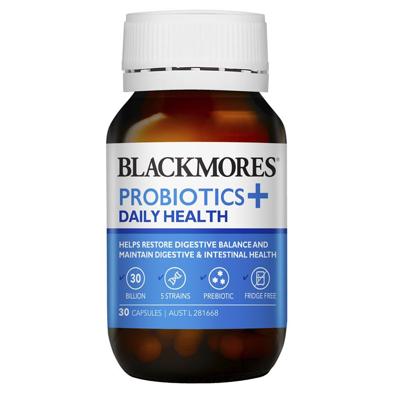 Men vi sinh Blackmores Probiotic+ Daily Health 30 viên Úc - viên uống men vi sinh hỗ trợ tiêu hoá