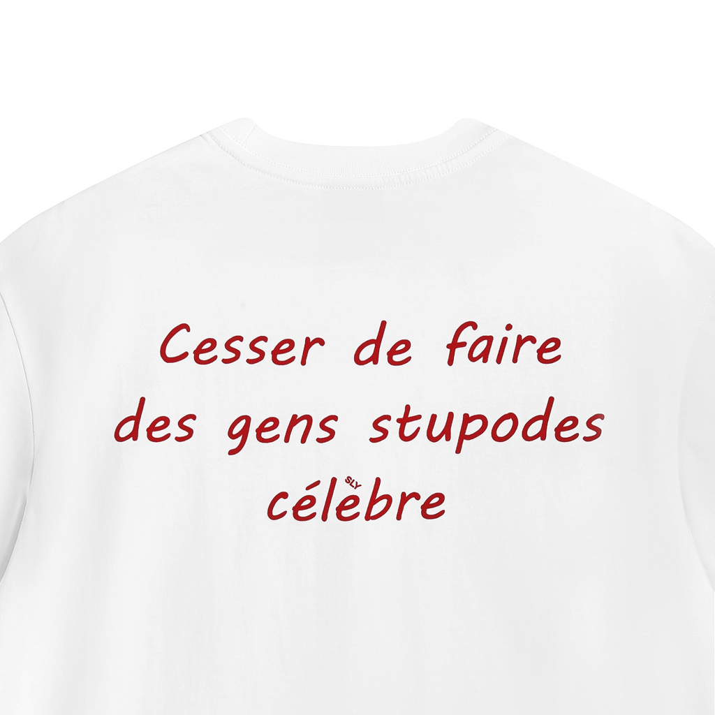 Áo thun SLY Célèbre trắng