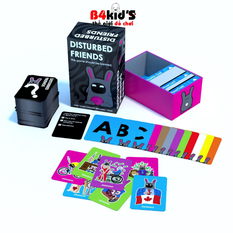 Trò chơi thẻ bài Disturbed friends 380 lá siêu bựa từ 4 đến 10 người chơi giành cho bửa tiệc vui nhộn B4KIDS