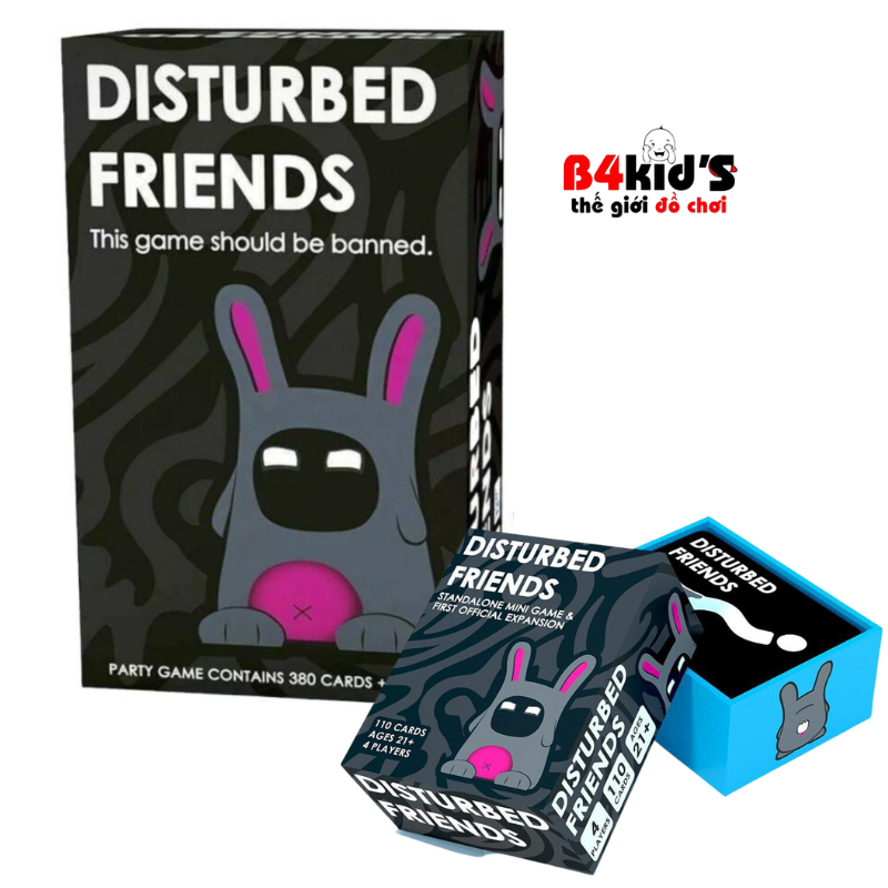 Trò chơi thẻ bài Disturbed friends 380 lá siêu bựa từ 4 đến 10 người chơi giành cho bửa tiệc vui nhộn B4KIDS