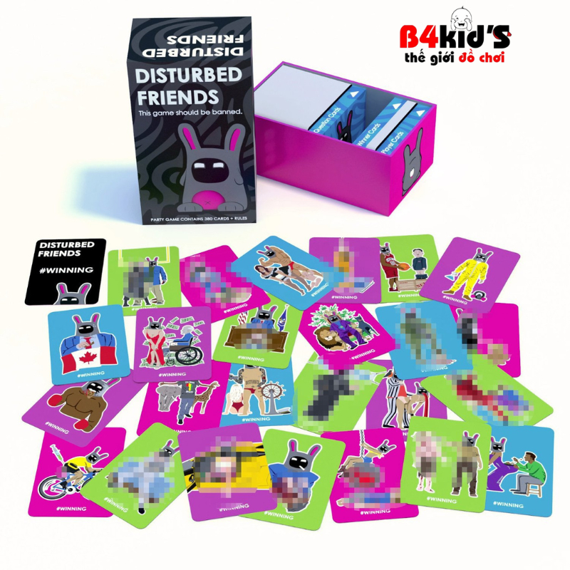 Trò chơi thẻ bài Disturbed friends 380 lá siêu bựa từ 4 đến 10 người chơi giành cho bửa tiệc vui nhộn B4KIDS