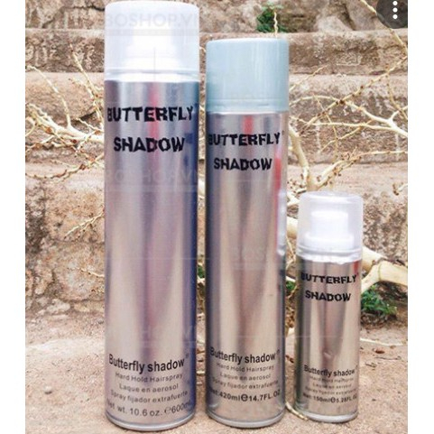 Gôm xịt tóc Butterfly Shadow 150ml 320ml 600ml Chính hãng, Gôm bạc giữ nếp tạo kiểu nam nữ MN12