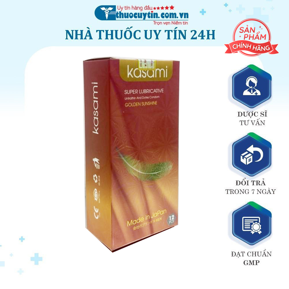Bao Cao Su Siêu mỏng 12 chiếc trơn KASAMI chính hãng