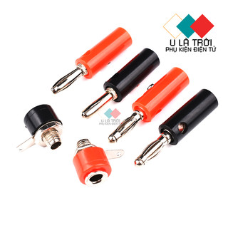 Jack bắp chuối 4mm cắm loa, bảng mạch điện tử thực hành