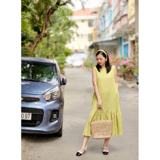 Đầm lưng cổ V đuôi cá ( ảnh thật)