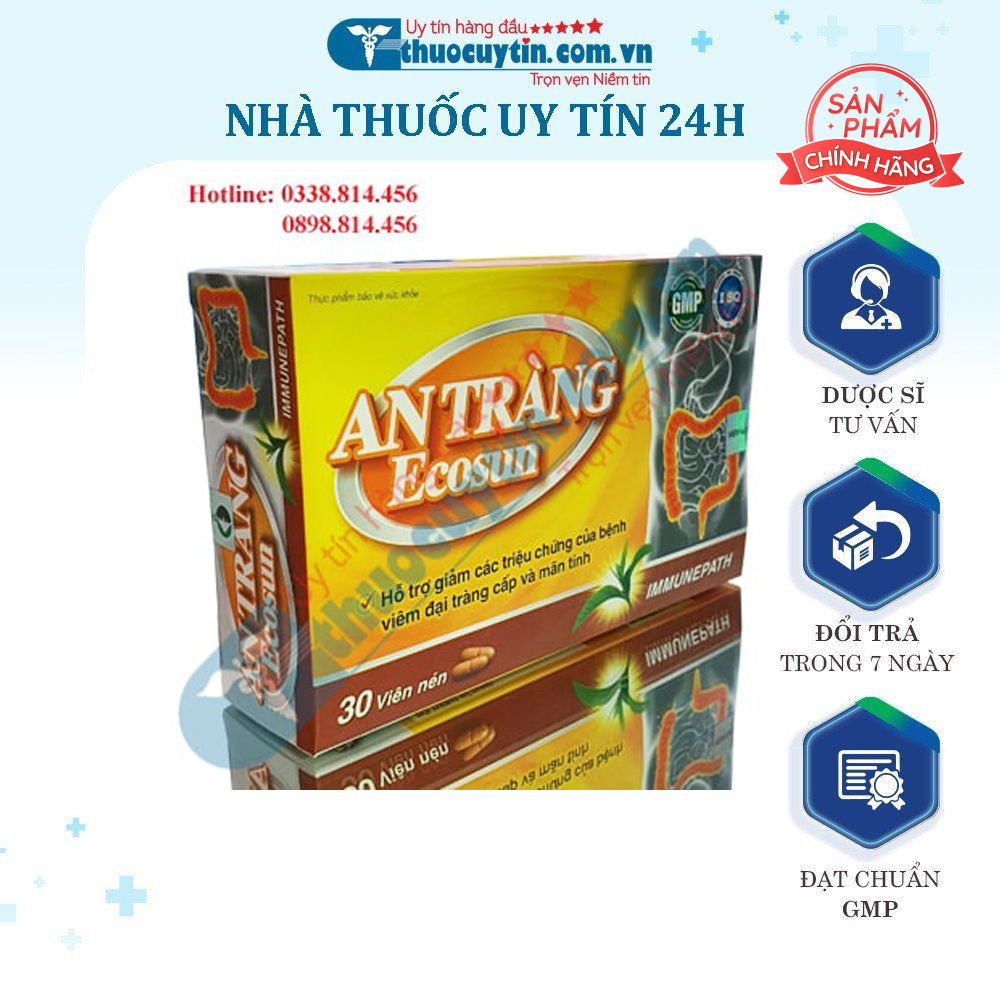 An Tràng Ecosun hộp 30 viên - Hỗ trợ cải thiện viêm đại tràng