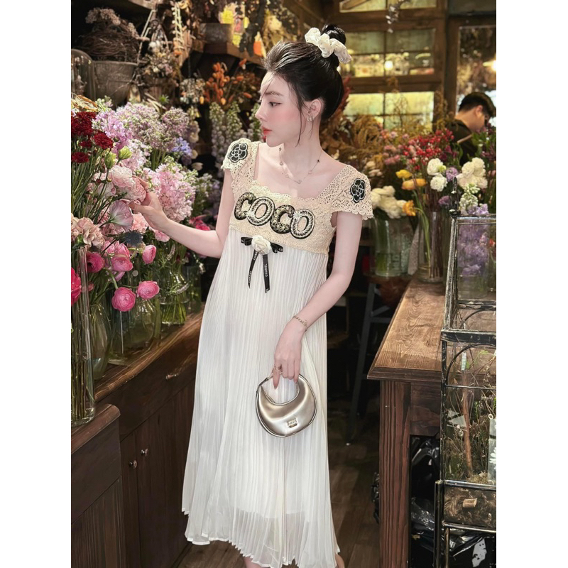 Đầm Ly Phối Ren Đá CoCo L1