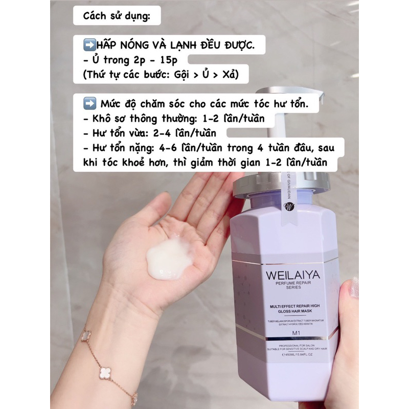 Dầu hấp tóc weilaiya mini màu tím