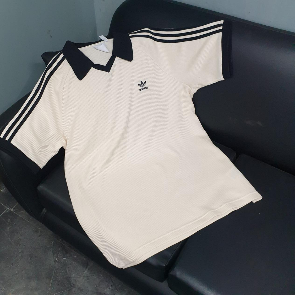 Áo Polo Chính Hãng Adidas Classics Waffle Kem Shop Xám Store