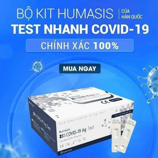 COMBO Hộp 25 bộ Kit Test nhanh Covid-19 Humasis Ag Test, que test nhanh kháng nguyên chính hãng Hàn Quốc ,que test mũi.