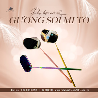 Gương soi mi size to, gương soi chân mi, gương soi nha khoa - mặt gương đẹp, cán inox