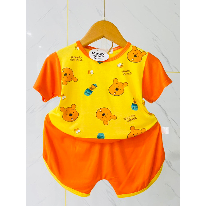 Bộ thun lạnh tay ngắn cho bé trai và bé gái 6-17kg