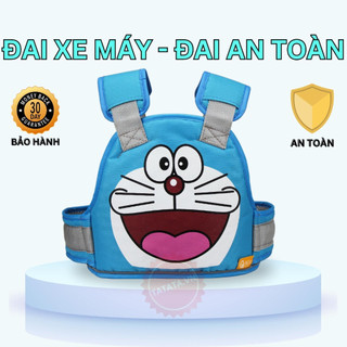 Đai xe máy cho bé ,đai an toàn cho bé đi xe máy doremon có phản quang loại cao cấp