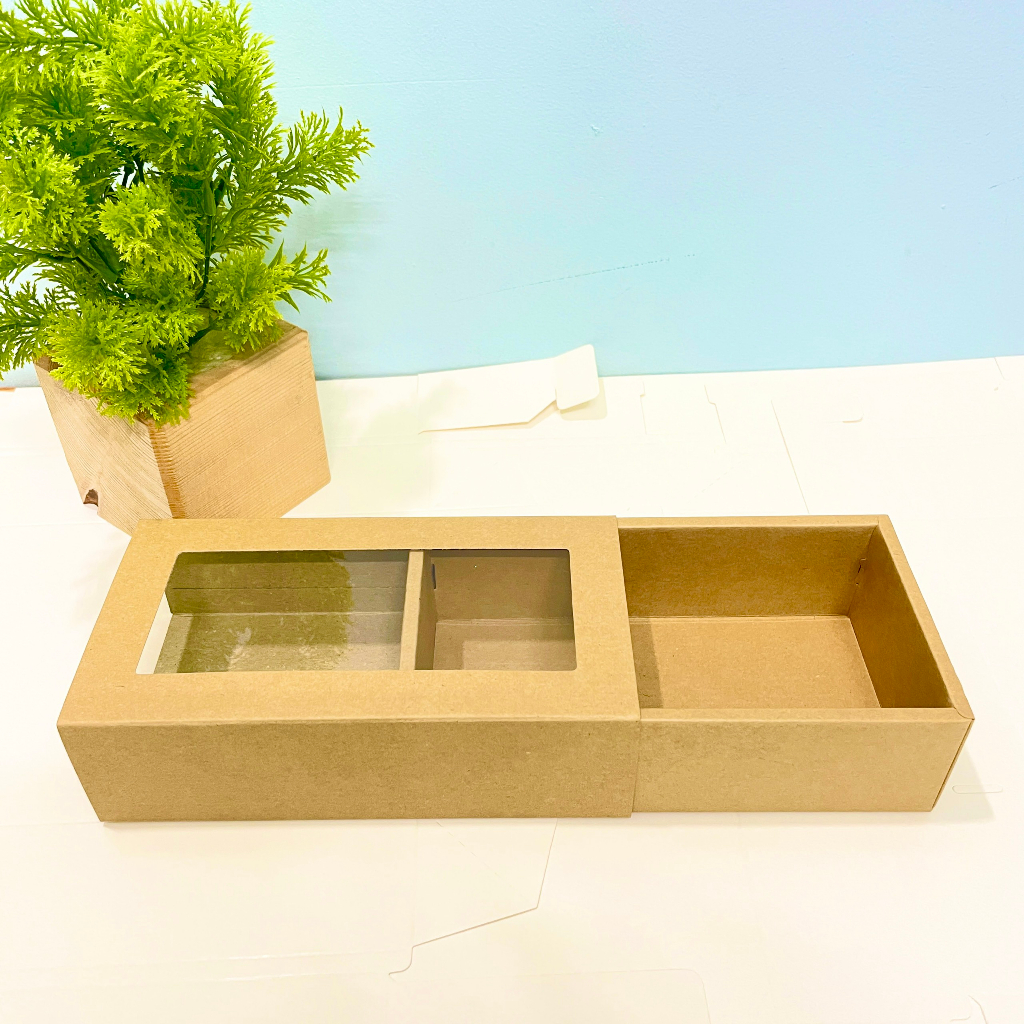 Hộp giấy kraft nắp kéo 18x9x5.5cm combo 10 hộp