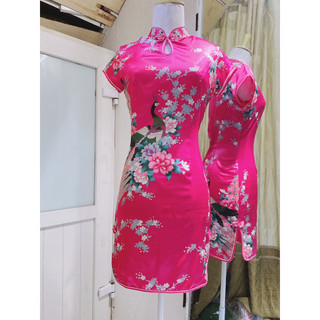 [Thanh Lý] Sườn xám lụa satin cao cấp 1