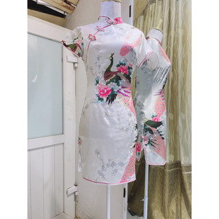 [Thanh Lý] Sườn xám lụa satin cao cấp 1