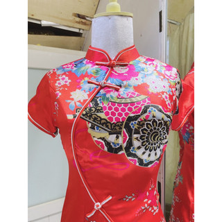 [Thanh Lý] Sườn xám lụa satin cao cấp 1