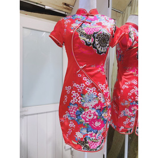 [Thanh Lý] Sườn xám lụa satin cao cấp 1