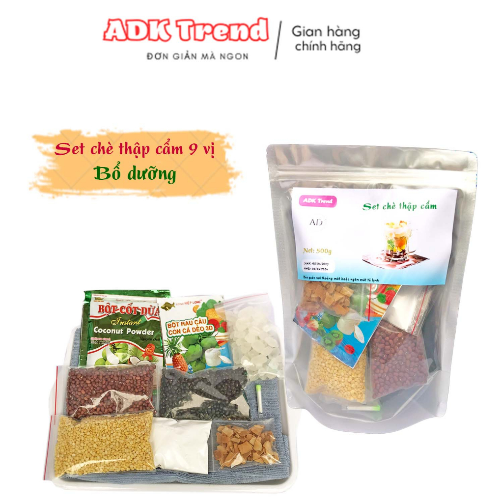 Set dùng thử chè thập cẩm 9 vị ngọt ngon hấp dẫn 300g