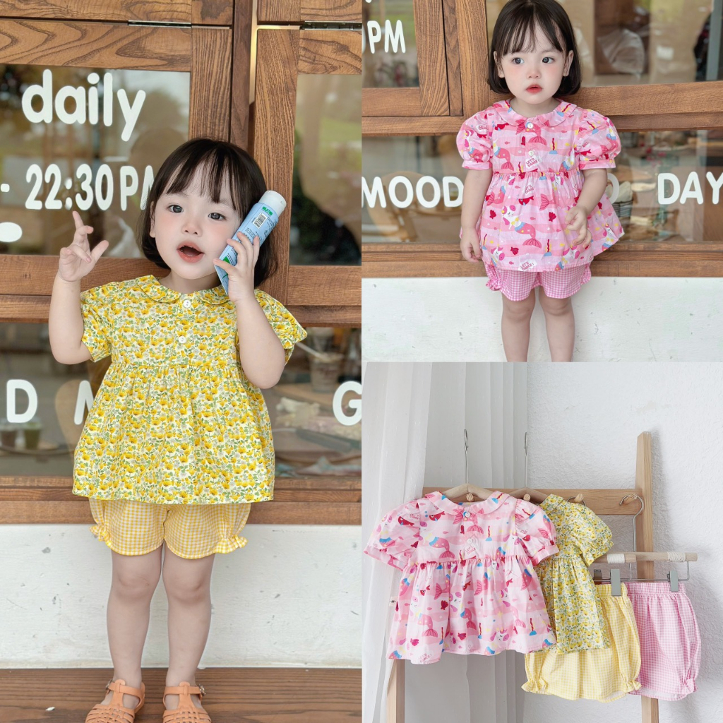 Bộ bé gái mặc đi chơi