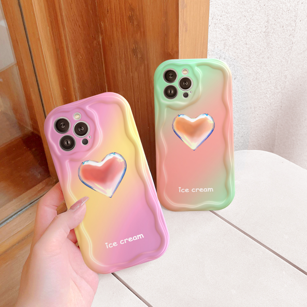 Ốp lưng iphone cạnh sóng nổi Ombre Heart 6/6plus/6s/6splus/7/7plus/8/8plus/x/xs/11/12/13/14/pro/max/promax/plus/shin