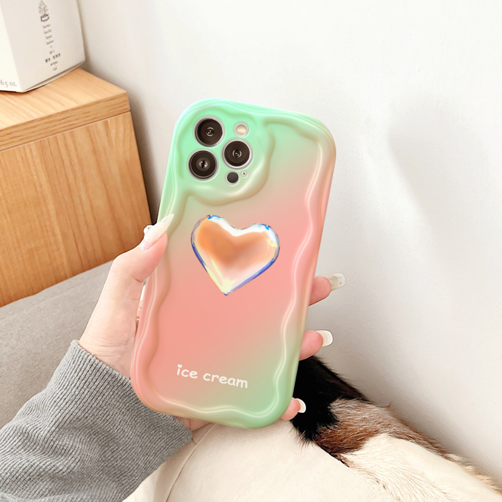 Ốp lưng iphone cạnh sóng nổi Ombre Heart 6/6plus/6s/6splus/7/7plus/8/8plus/x/xs/11/12/13/14/pro/max/promax/plus/shin