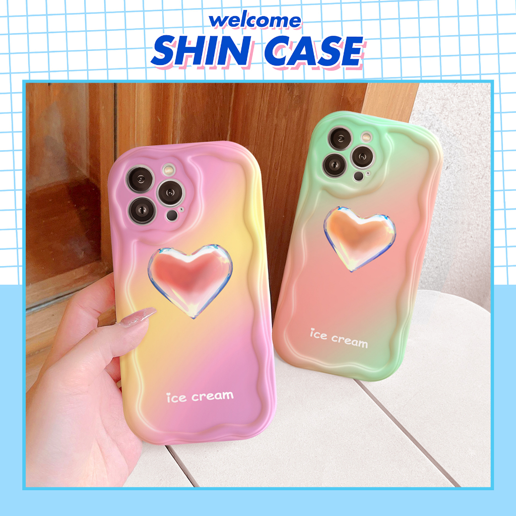 Ốp lưng iphone cạnh sóng nổi Ombre Heart 6/6plus/6s/6splus/7/7plus/8/8plus/x/xs/11/12/13/14/pro/max/promax/plus/shin