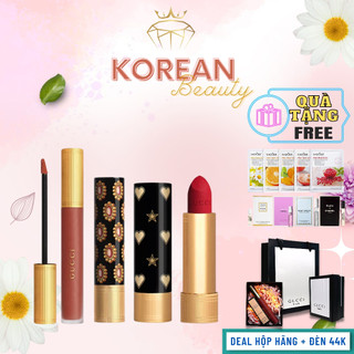 Son Gucci Rouge De Beaute Brillant Glow & Care Lip Colour, Son Kem Gucci 521 lì bản mới 2023