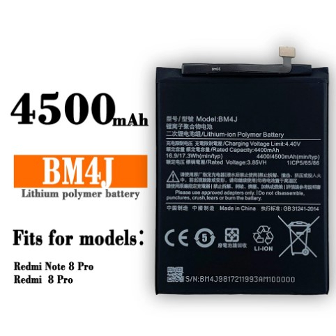 Pin Xiaomi Redmi Note 8 Pro BM4J 4500mah | Tặng kèm tools