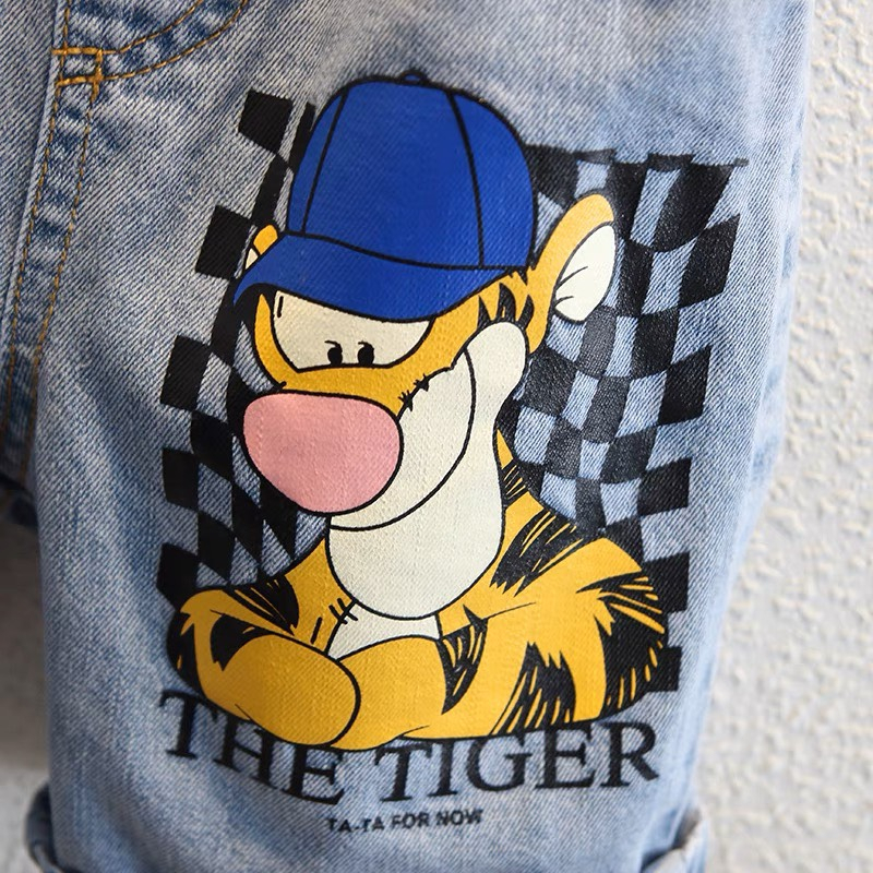 Quần sooc bò jeans in hình THE TIGER độc lạ mới nhất cho bé trai  SHOP YOIMEE KIDS