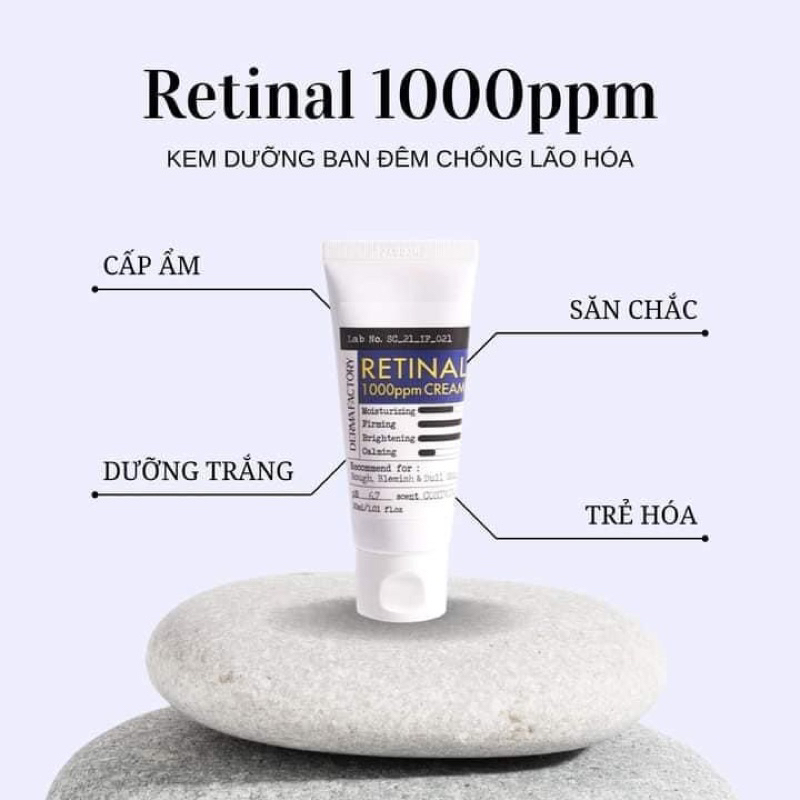 Kem dưỡng đêm chống lão hóa Derma Factory Retinal 300ppm CREAM