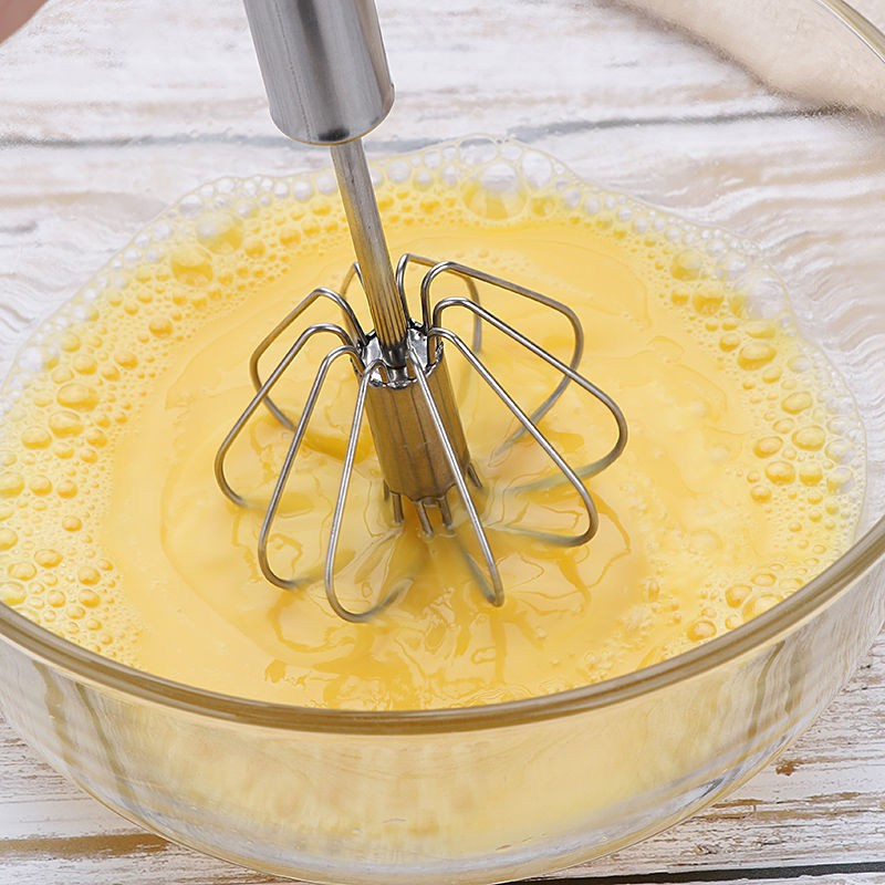 Cây Đánh Trứng Inox Có Trục Xoay Tự Động Nhỏ Gọn Tiện Dụng ( Dài 25cm)