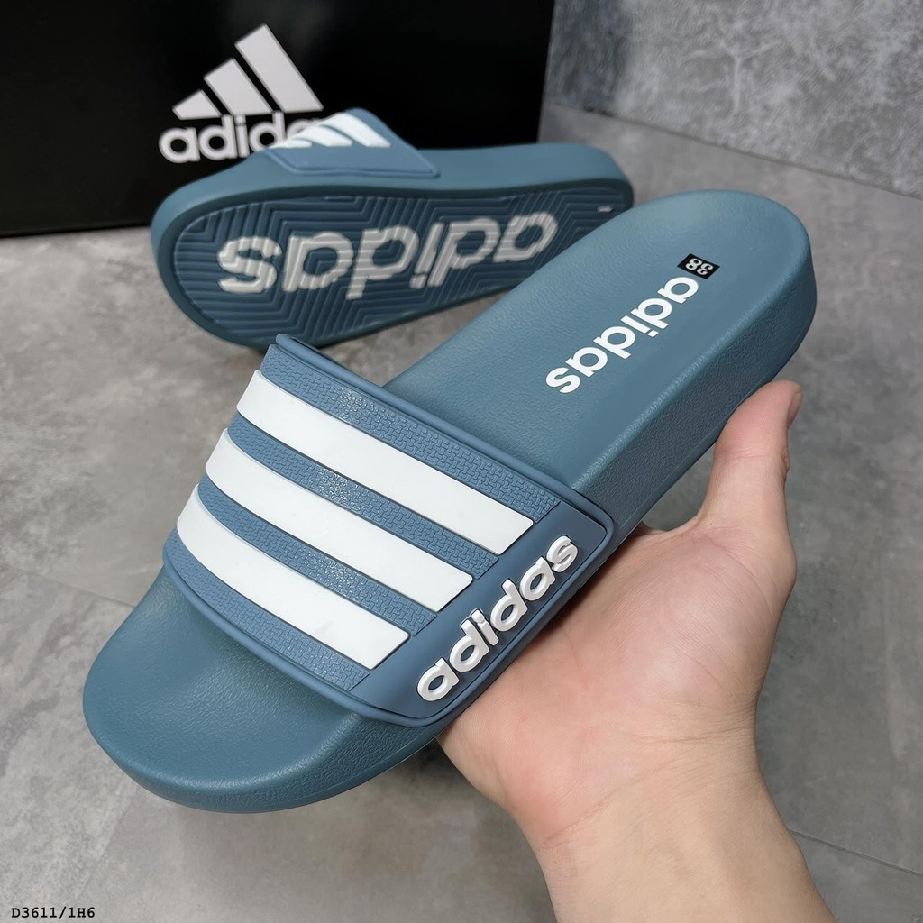 Dép quai ngang 𝐀𝐝𝐢𝐝𝐚𝐬 dép Unisex nam nữ đế cao su siêu nhẹ Đế Xịn Chữ Adidas cao cấp