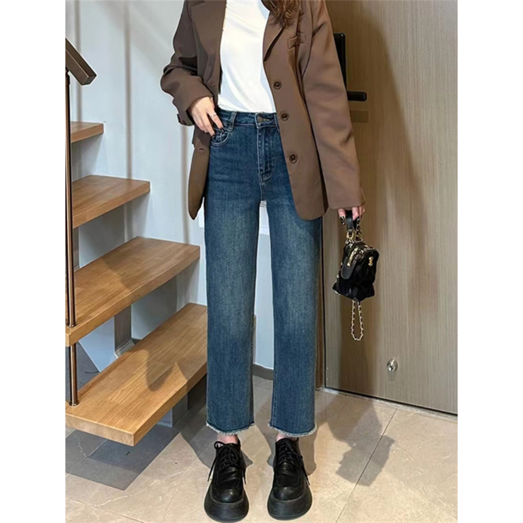 QUẦN JEAN BIGSIZE NỮ MẬP FASHION QUẦN JEAN ỐNG ĐỨNG XƯỚC GẤU J0006