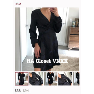 Đầm lụa h&m xuất dư
