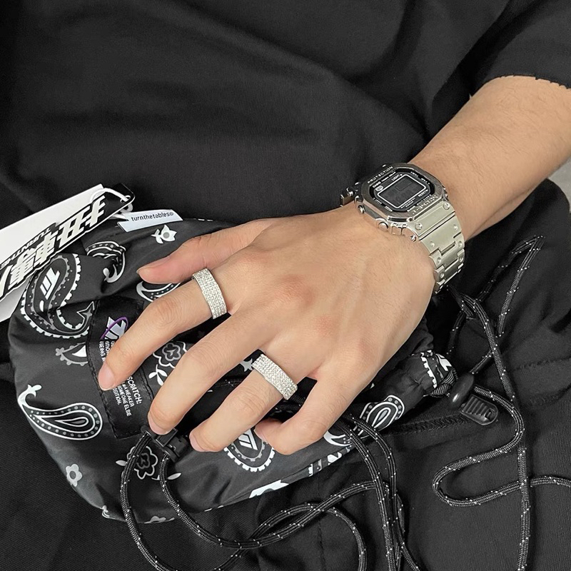 Nhẫn Đính Đá Kim Cương Nhân Tạo Nam Nữ - CW