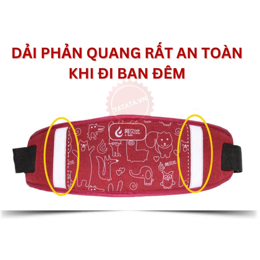 Đai xe máy cho bé ,Đai an toàn cho bé đi xe máy có Phản Quang loại CAO CẤP